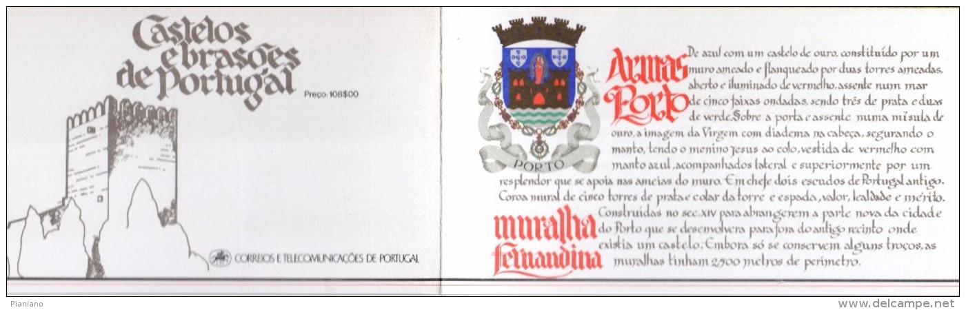 PIA  -  PORTUGAL - 1988  : Castelli Portoghesi E Stemmi - Muraglie Fernandine Di Porto   -  (Yv  C1717) - Booklets