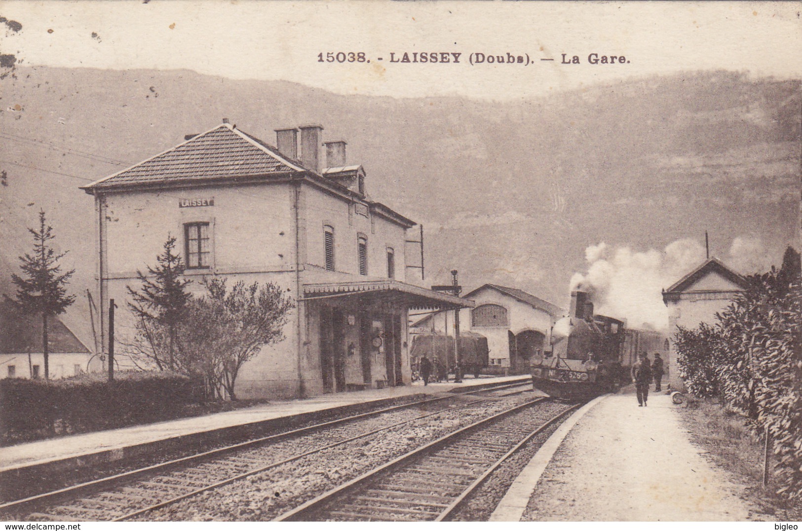 Laissey - La Gare Avec Train - 1930     (PA-7-120601) - Altri & Non Classificati