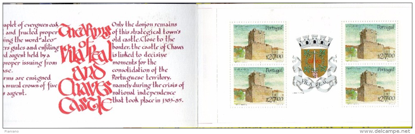PIA  -  PORTUGAL - 1988  : Castelli Portoghesi E Stemmi - Castello Di Chaves   -  (Yv  C1736) - Booklets