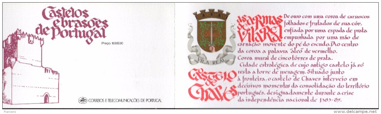 PIA  -  PORTUGAL - 1988  : Castelli Portoghesi E Stemmi - Castello Di Chaves   -  (Yv  C1736) - Booklets