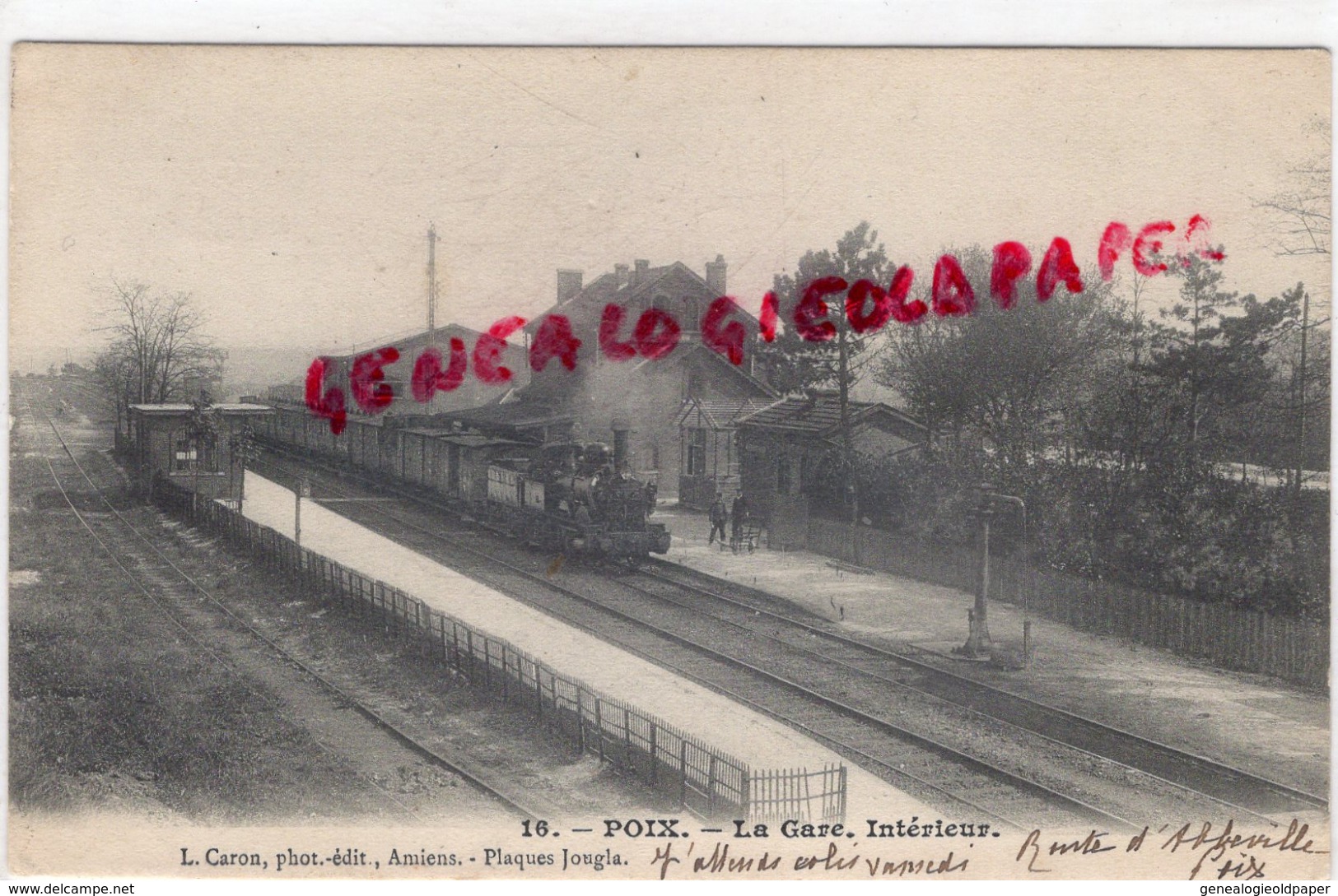 80 - POIX - LA GARE  INTERIEUR 1908 - Poix-de-Picardie