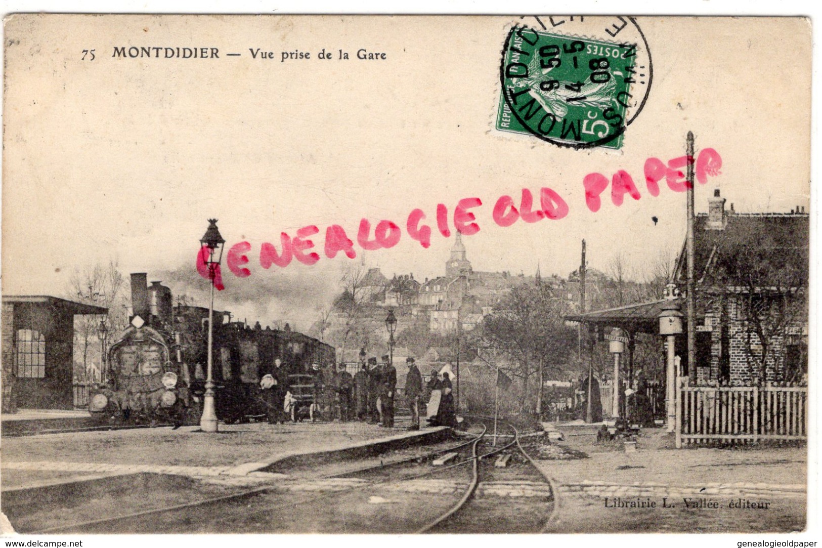 80 - MONTDIDIER - VUE PRISE DE LA GARE   1908 - Montdidier