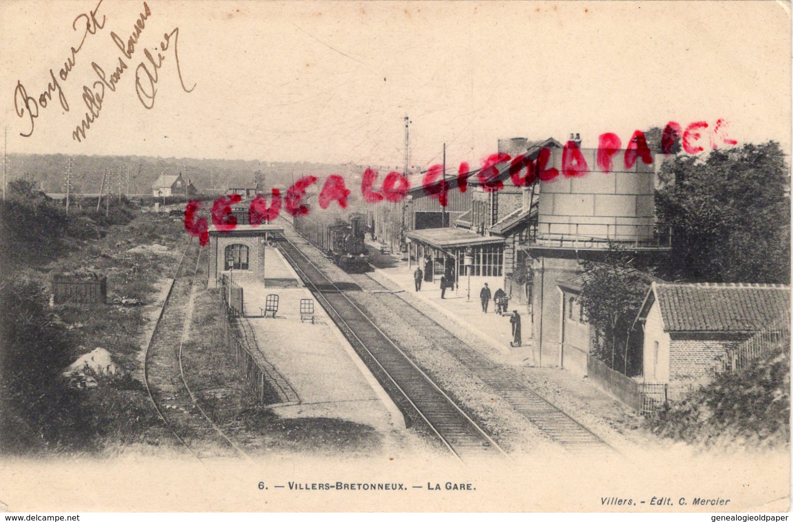 80 - VILLERS BRETONNEUX - LA GARE   BELLE CARTE PRECURSEUR - Villers Bretonneux