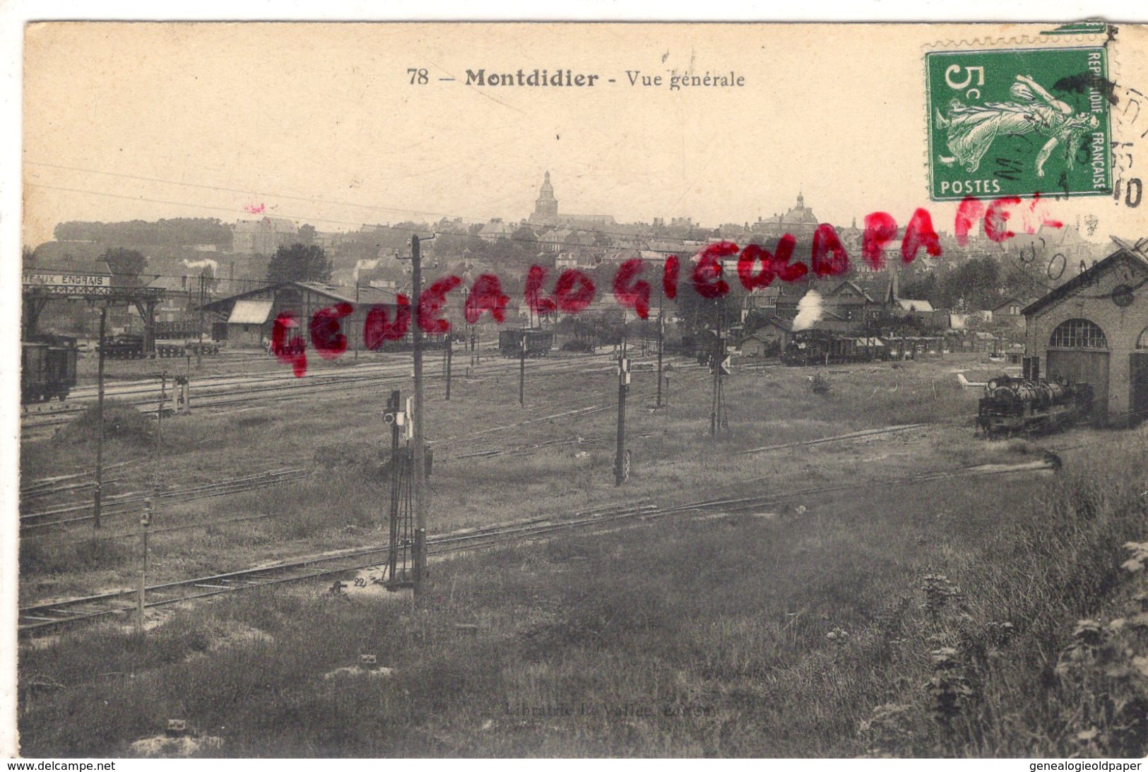 80 - MONTDIDIER - VUE GENERALE  LA GARE 1914 - Montdidier