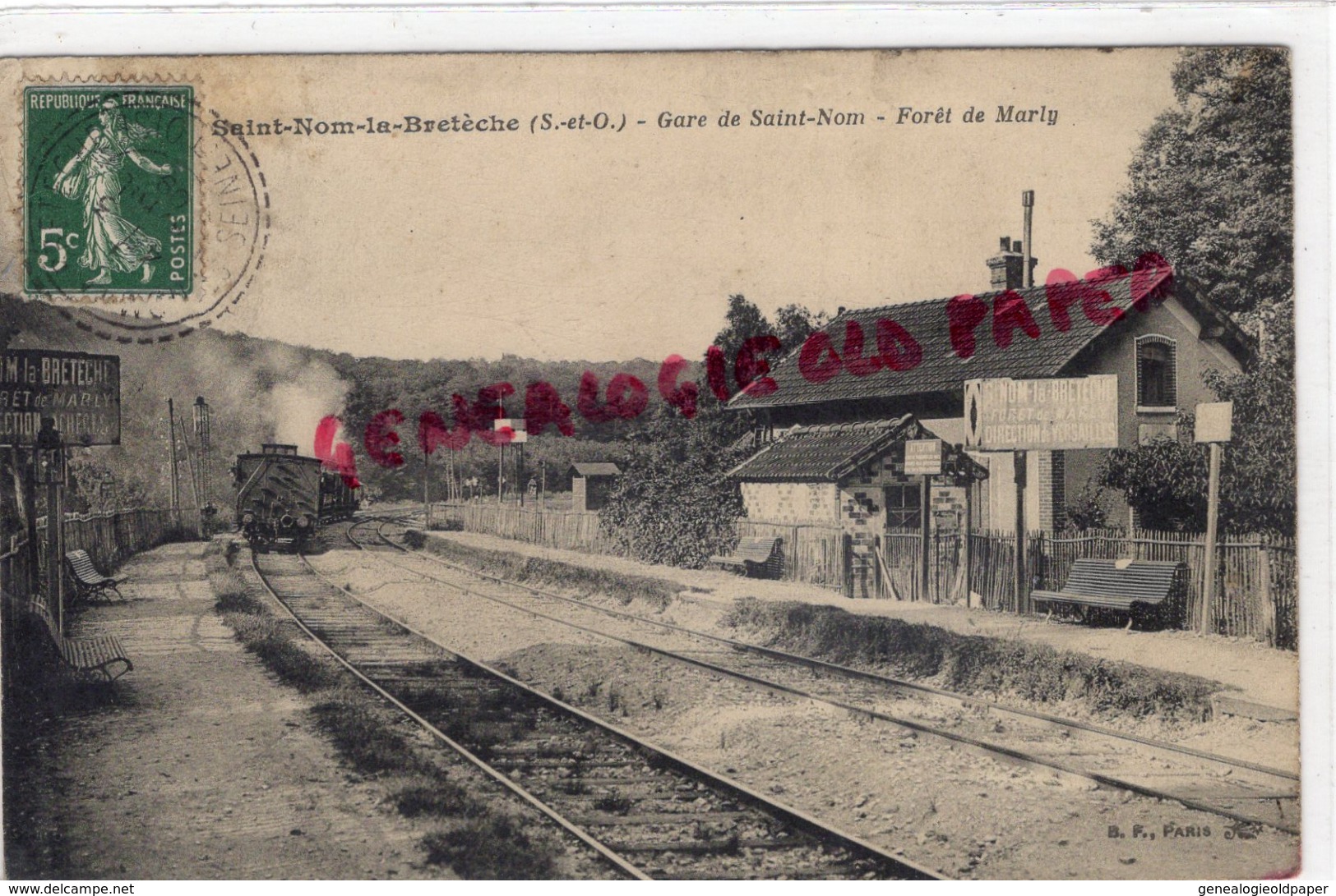 78 - ST SAINT NOM LA BRETECHE - GARE DE SAINT NOM - FRET DE MARLY   1909 - St. Nom La Breteche