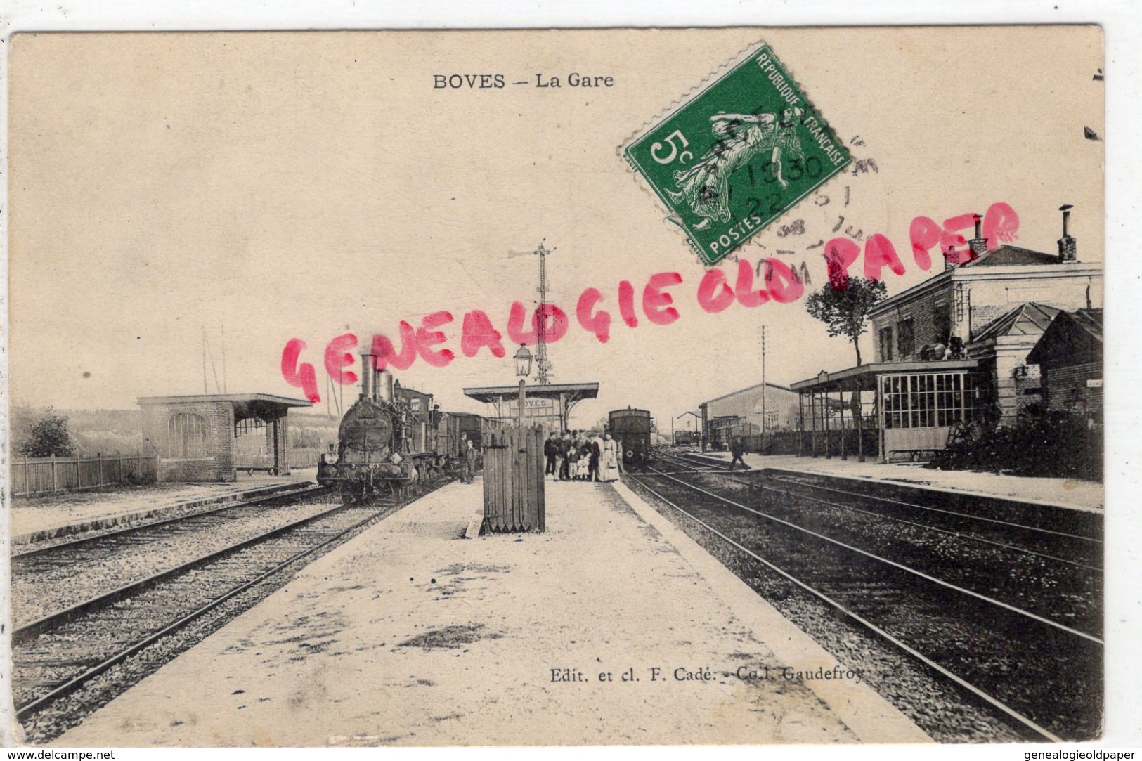80 - BOVES - LA  GARE  1904 - Boves