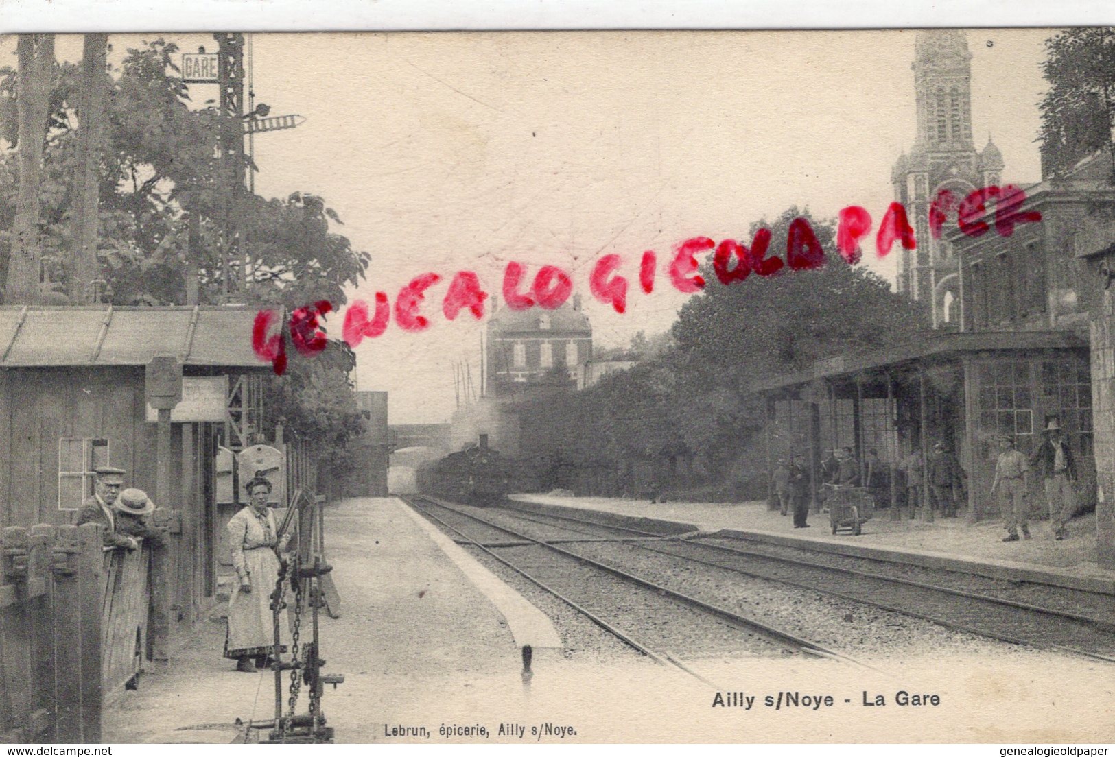 80 - AILLY SUR NOYE - LA GARE   1904 - Autres & Non Classés