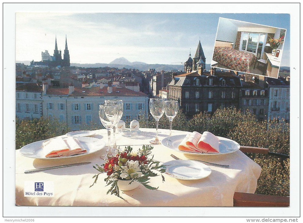 63 - Clermont Ferrand - Hotel Des Puys Averne Restaurant Les Toits De ..16 Place Delille - Clermont Ferrand