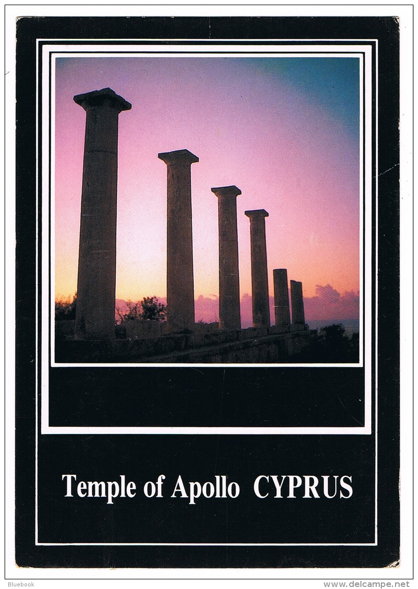 RB 1129 - 1992 Postcard - Temple Of Apollo Cyprus - 20c Rate To Derby Limassol Postmark - Chypre