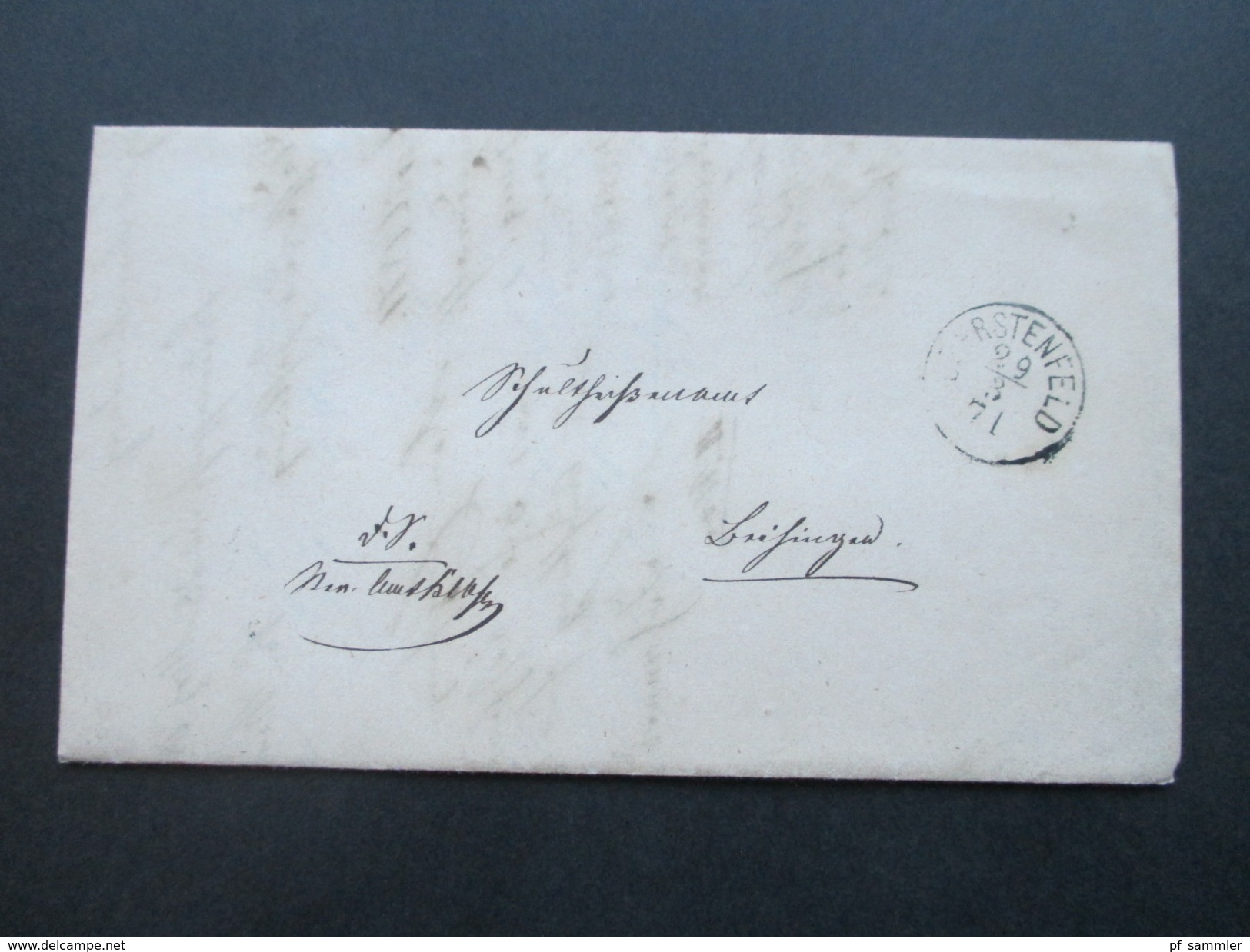 Altdeutschland Württemberg Stempel K1 Oberstenfeld Dienstpost / Militär (1. Zug Usw..) Viele Unterschriften! 1871 - Covers & Documents