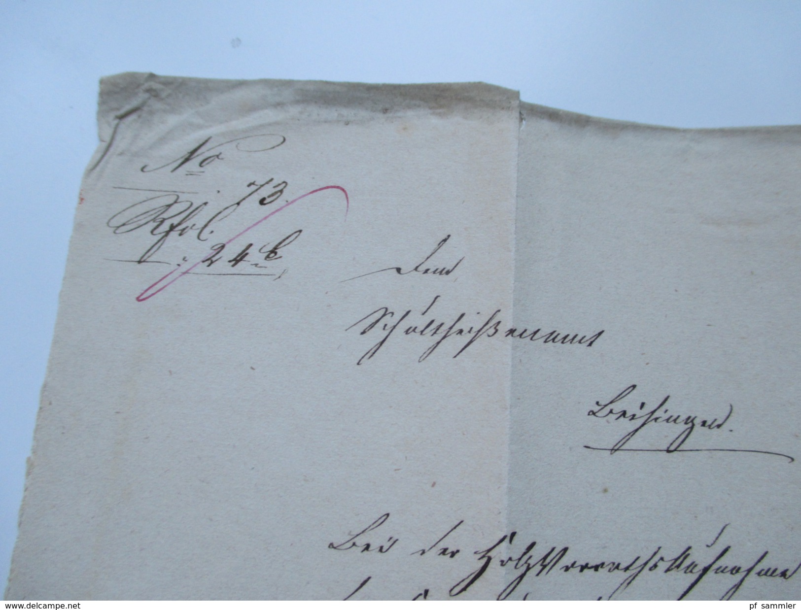 Altdeutschland Württemberg Stempel K1 Oberstenfeld Dienstpost / Militär (1. Zug usw..) Viele Unterschriften! 1871