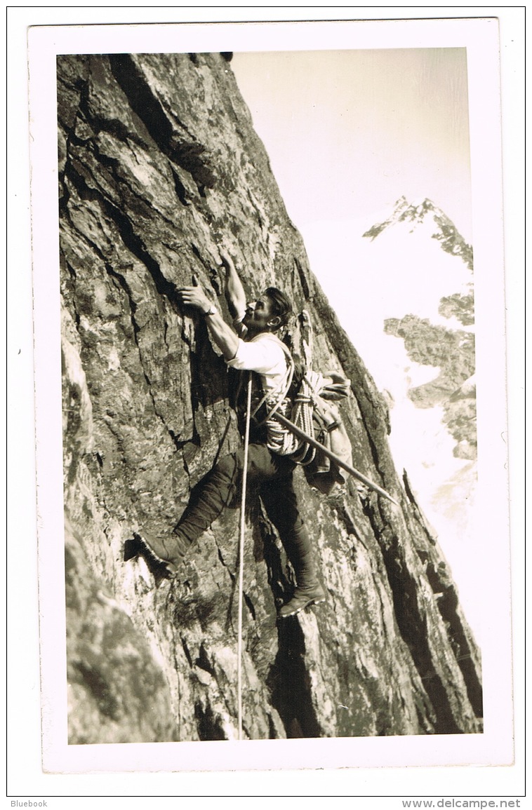 RB 1129 - Real Photo Postcard - Climbing Mountaineering - First Ascent Germany Austria - Climbing