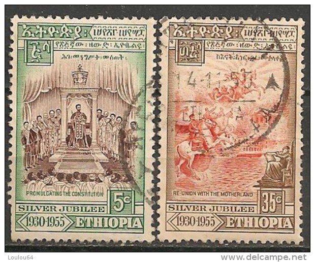 Timbres - Afrique - Ethiopie - Silver Jubilee Fair - 1955 - 5 Et 35 C - - Ethiopie