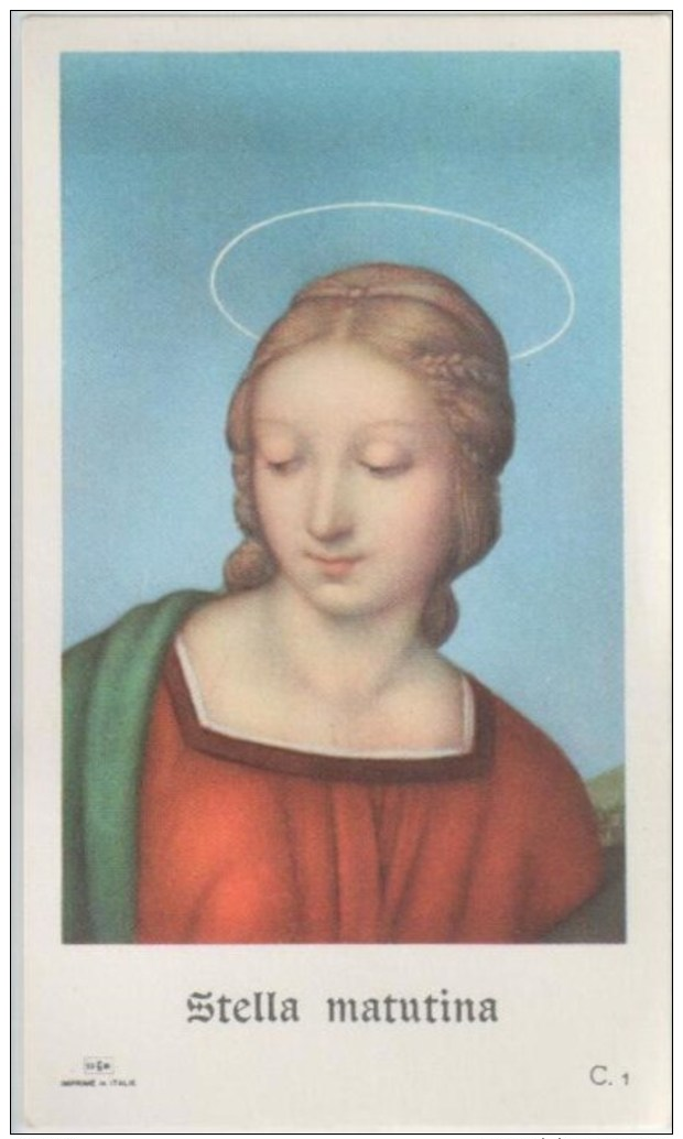 HOLY CARD, SANTINO D´EPOCA - ED.G.MI  Serie C Stella Matutina - C. 1 - Santini