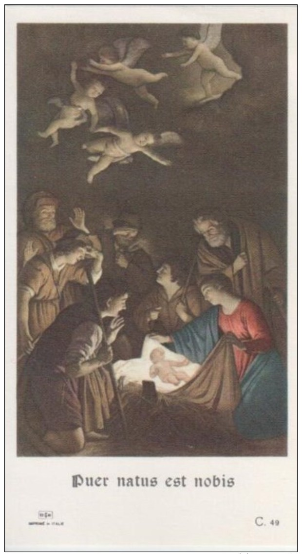 HOLY CARD, SANTINO D'EPOCA - ED.G.MI  Serie C. - Puer Natus Est Nobis - C. 49 - Santini