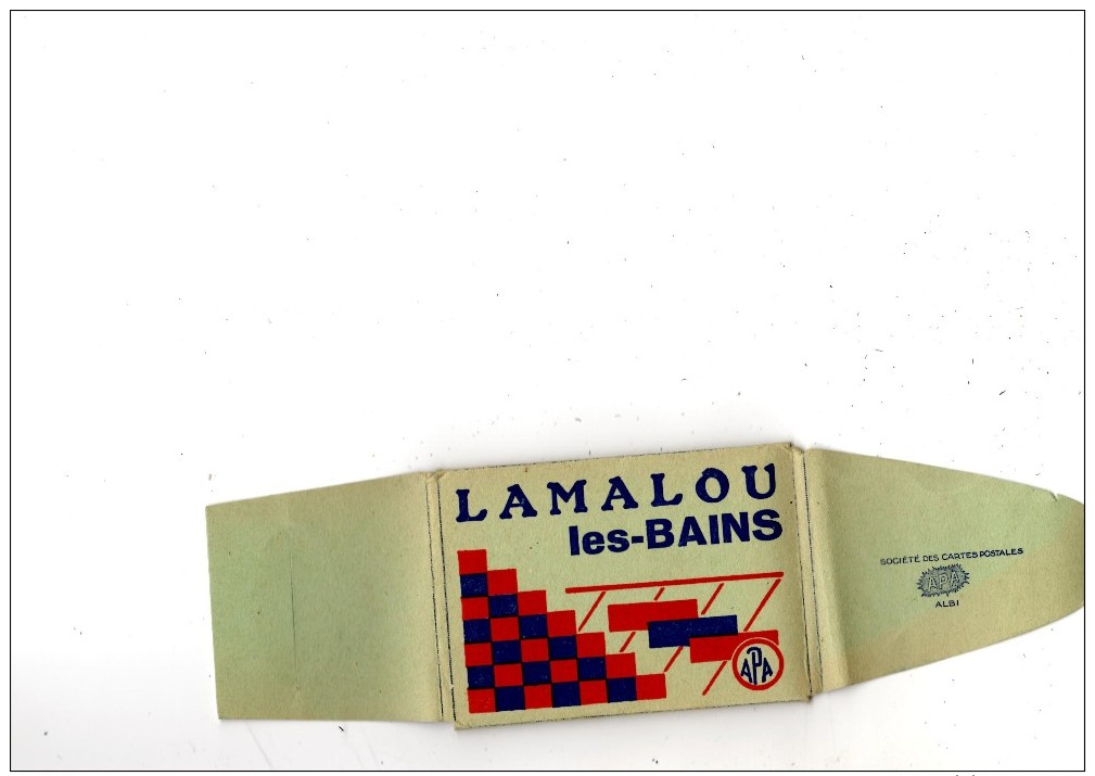 34 Hérault -LAMALOU LES BAINS  1950 Super Petit Carnet De 10 Photos Glacées Impeccables - Lamalou Les Bains