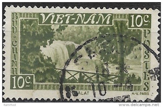 VIETNAM 1951 Bongour Falls, Dalat - 10c. - Bronze  FU - Viêt-Nam