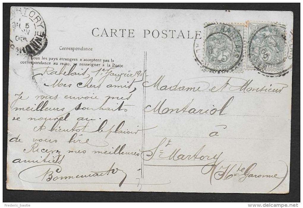 Cachet  Pointillé  RABELAIS   ALGER - 1877-1920: Période Semi Moderne