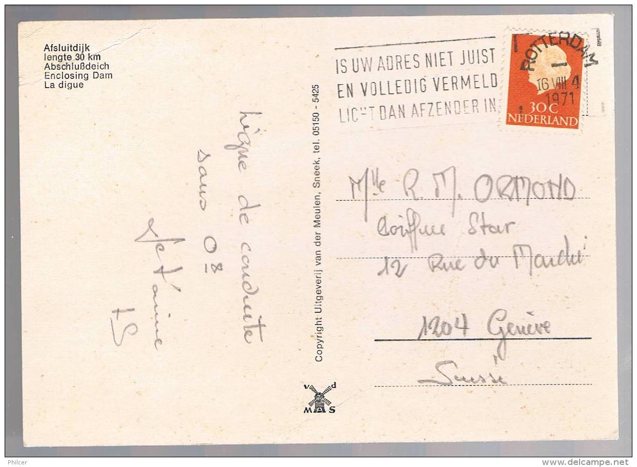 Nederland, 1971, For Geneve - Covers & Documents