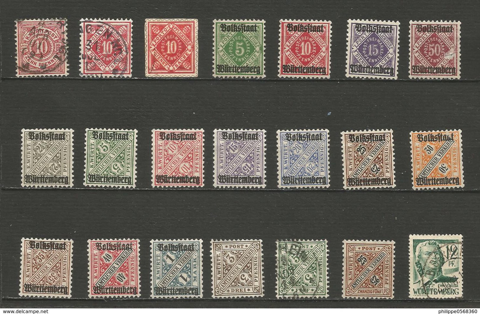 Lot De Timbres Du Wurtemberg - Altri & Non Classificati