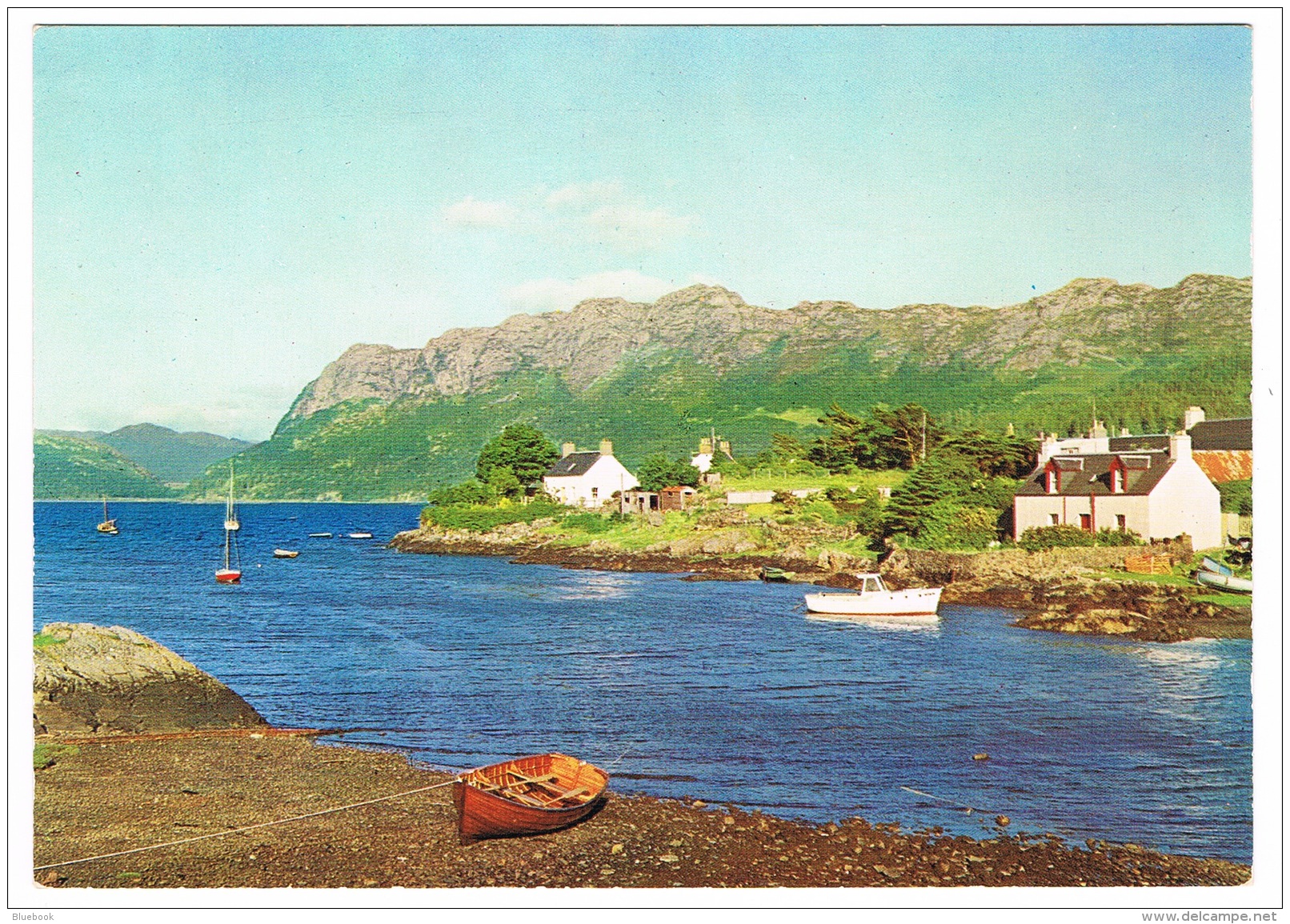 RB 1130 -  Postcard - Cottages Boats Plockton - Ross &amp; Cromarty - Ross-Shire Scotland - Ross & Cromarty