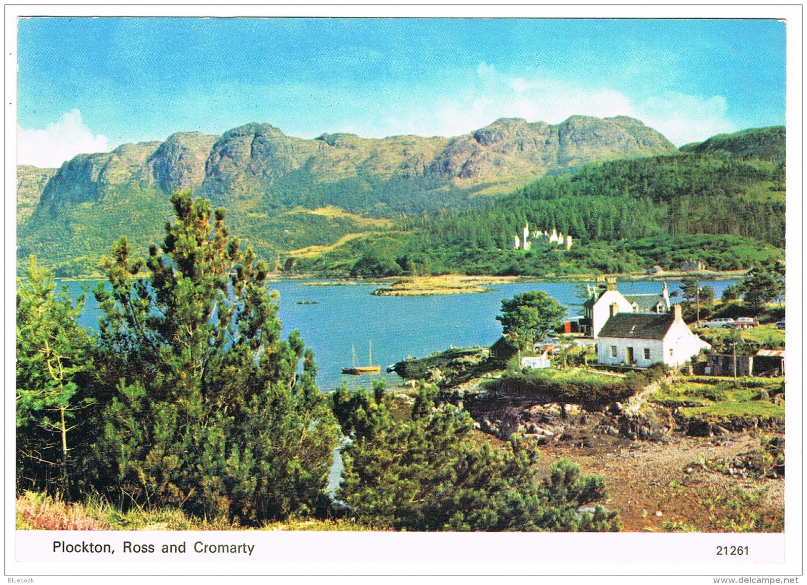 RB 1130 -  1977 Postcard - Cottages At Plockton - Ross &amp; Cromarty - Ross-Shire Scotland - Ross & Cromarty