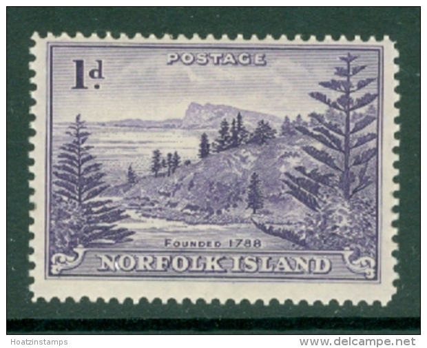 Norfolk Is: 1947/59   Ball Bay    SG2    1d     MH - Ile Norfolk