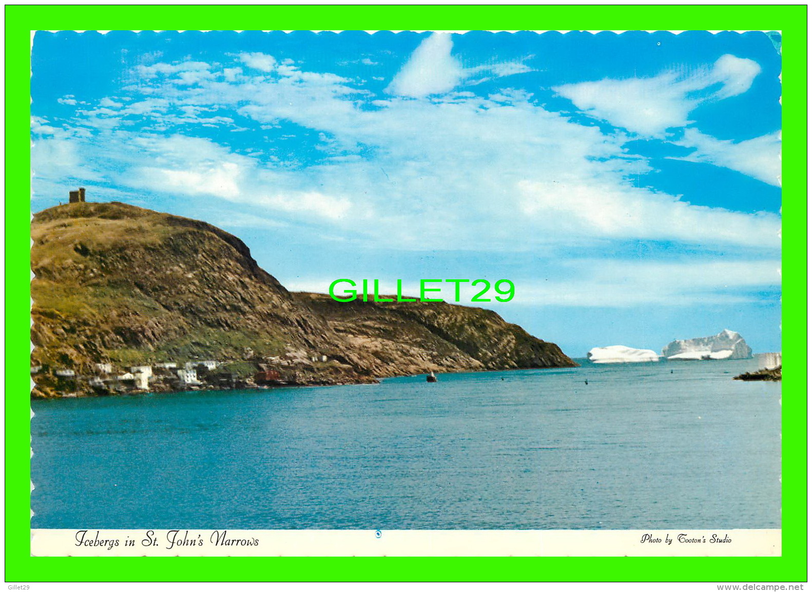 ST JOHN'S, NEWFOUNDLAND - ICEBERG CAUGHT IN THE NARROWS ENTRANCE OF THE HARBOUR - PUB. BY TOOTON'S LTD - - St. John's