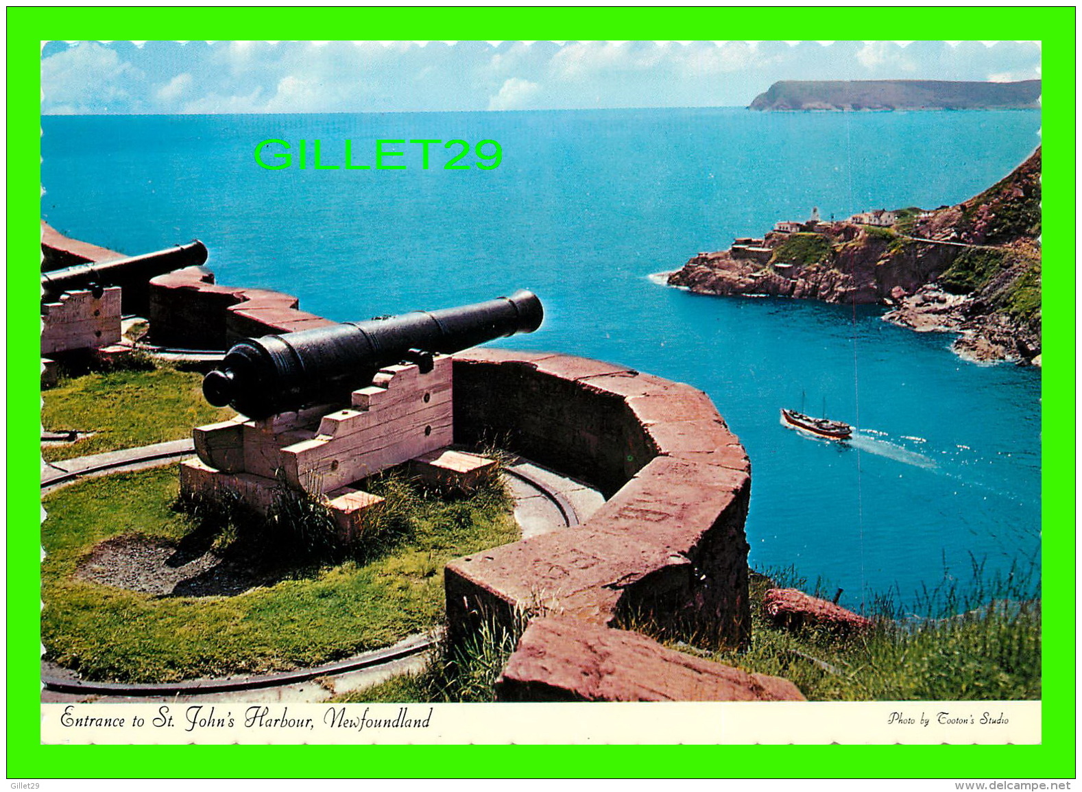 ST JOHN'S, NEWFOUNDLAND - VIEW FROM QUEEN'S BATTERY, SIGNAL HILL LOOKING AT FORT AMHERST - PUB. BY TOOTON'S LTD - - St. John's