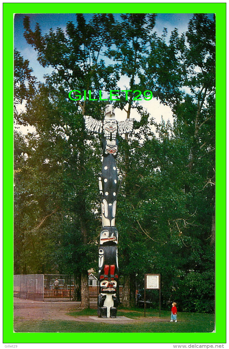 CALGARY, ALBERTA - TOTEM POLE, ST GEORGES'S ISLAND - KODACHROME CARD - - Calgary