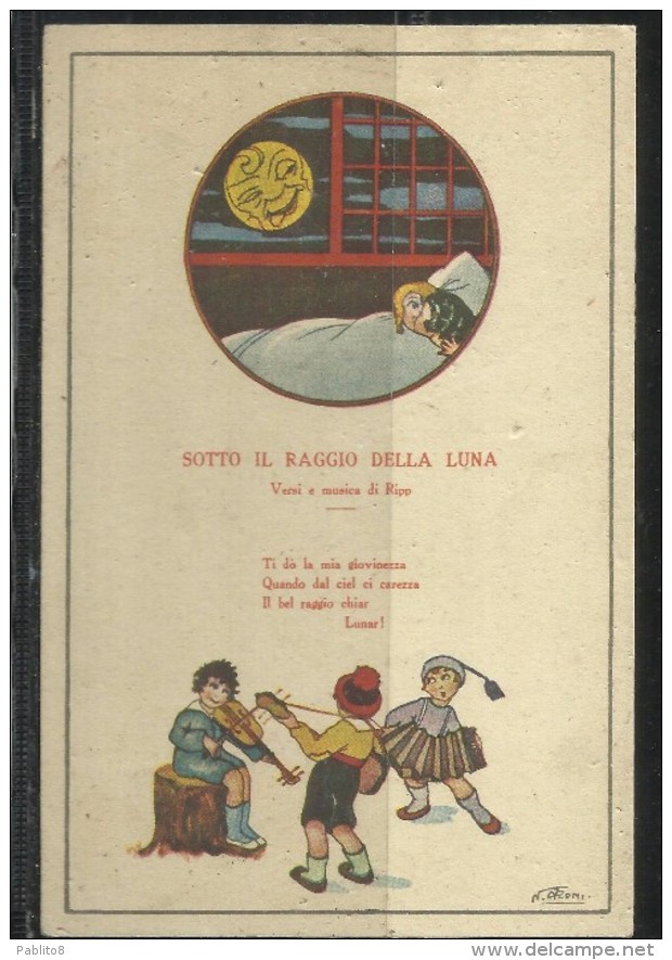 CARTOLINA 1928 SOTTO IL RAGGIO DELLA LUNA COLLEZIONE DI LUIGI FANTI - Other & Unclassified