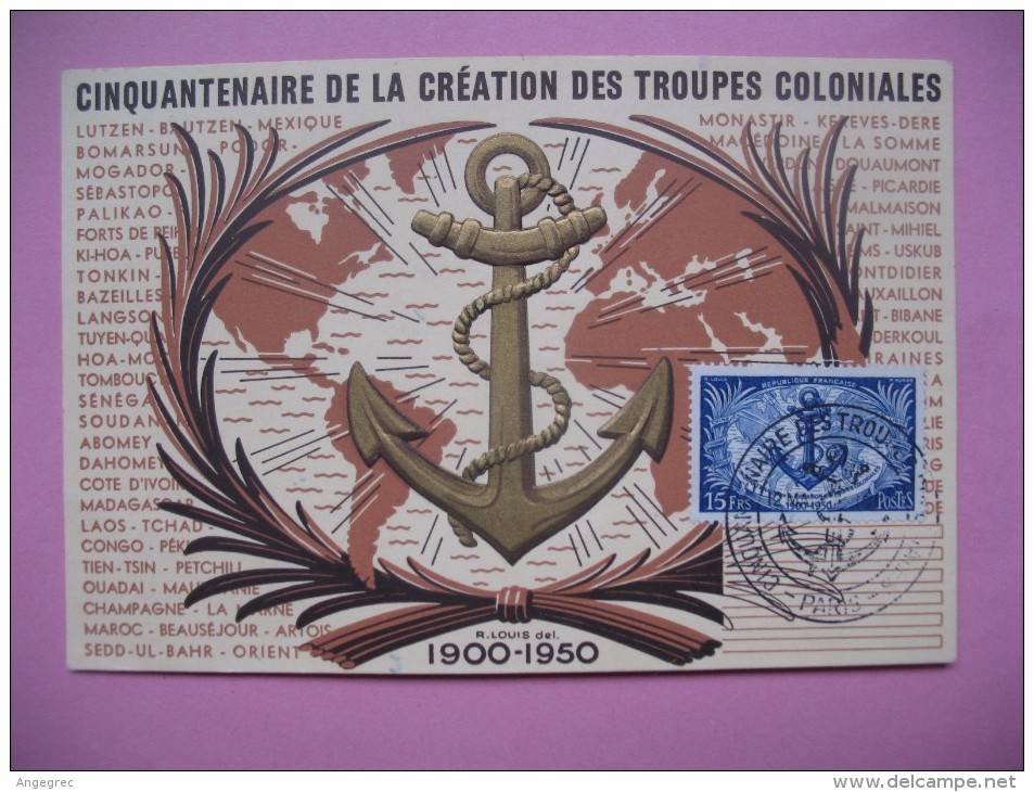 Carte Maxi Troupes Coloniales - Cartoline Maximum