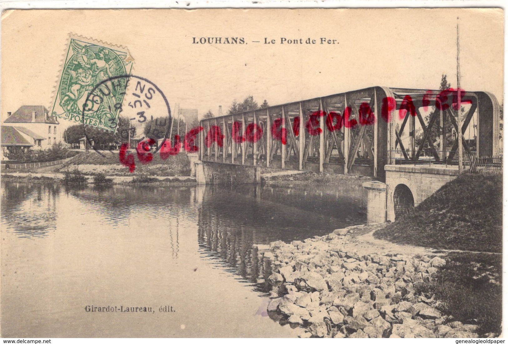 71 - LOUHANS - LE PONT DE FER - 1907 - Louhans