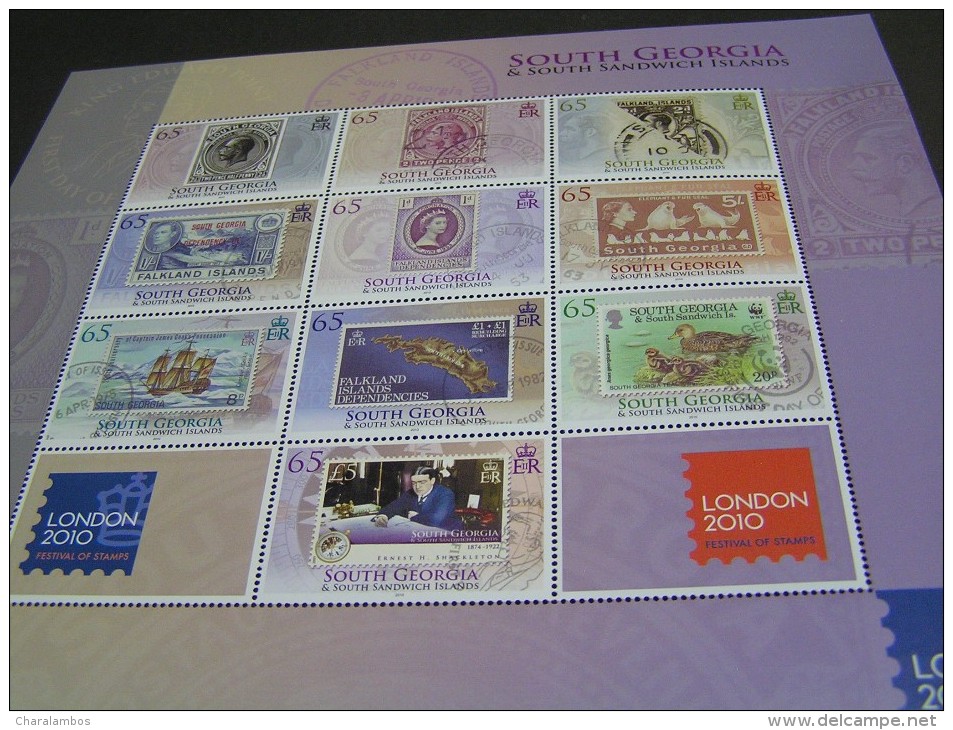 FALKLAND South Georgia 2010 481/490 MNH; - Géorgie Du Sud