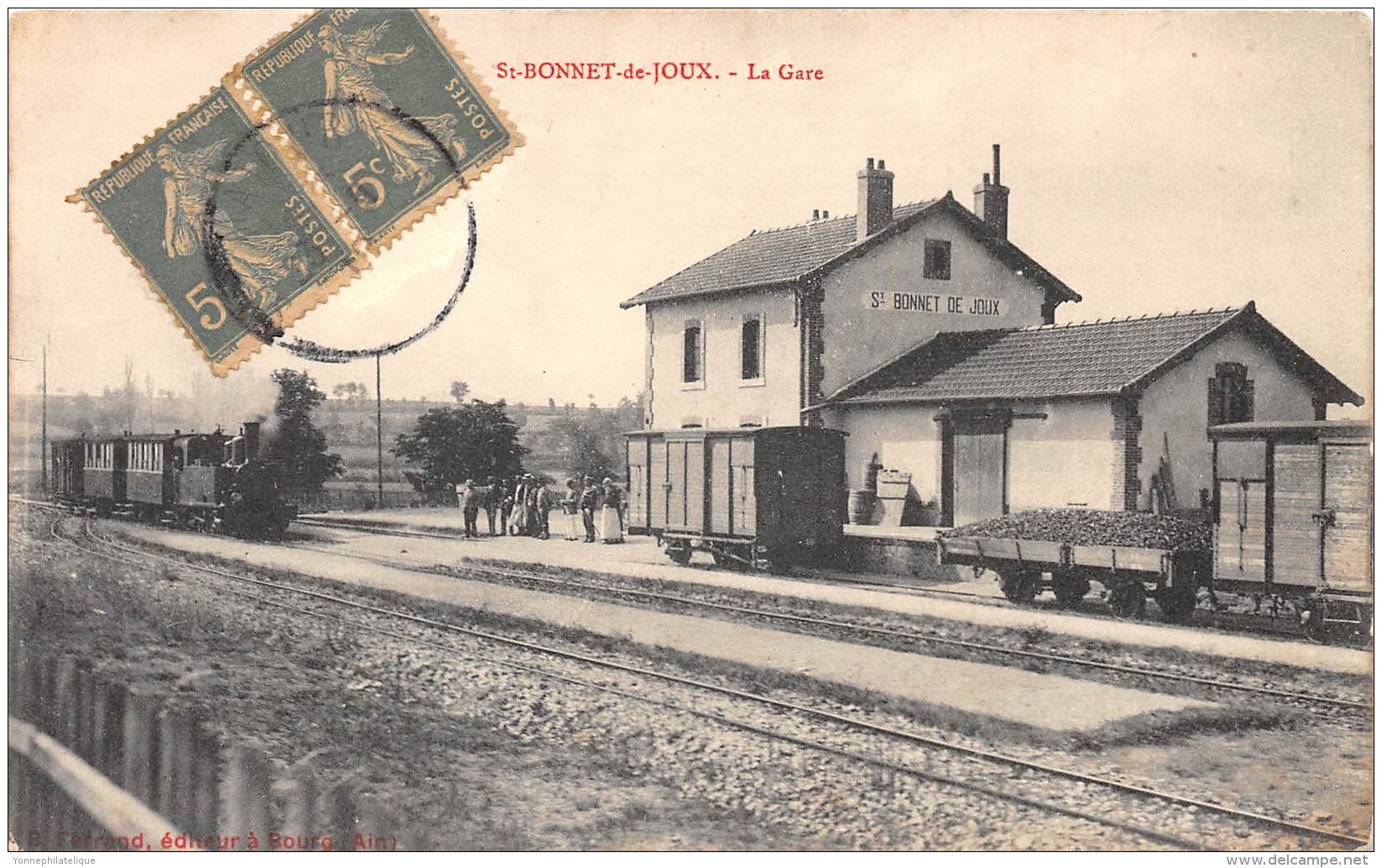 71 - SAONE ET LOIRE - Gares Et Chemin De Fer / Saint Bonnet De Joux - La Gare - Beau Cliché - Autres & Non Classés
