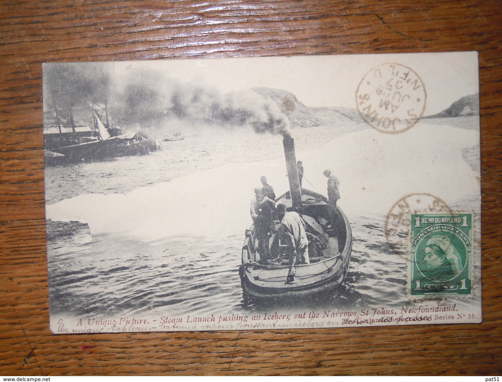 Saint Pierre Et Miquelon - Terre Neuve / Newfoundland : Steam Launch Pushing An Iceberg On The Narrows St Johns - Saint-Pierre-et-Miquelon