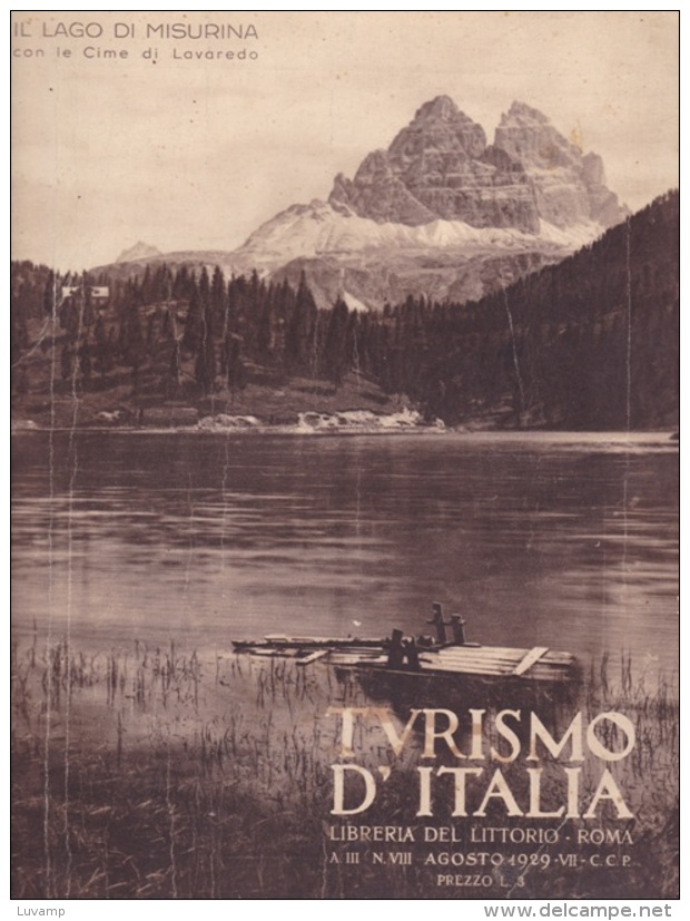 TURISMO D'ITALIA - LIBRERIA Del LITTORIO - AGOSTO 1929 (201211) - First Editions