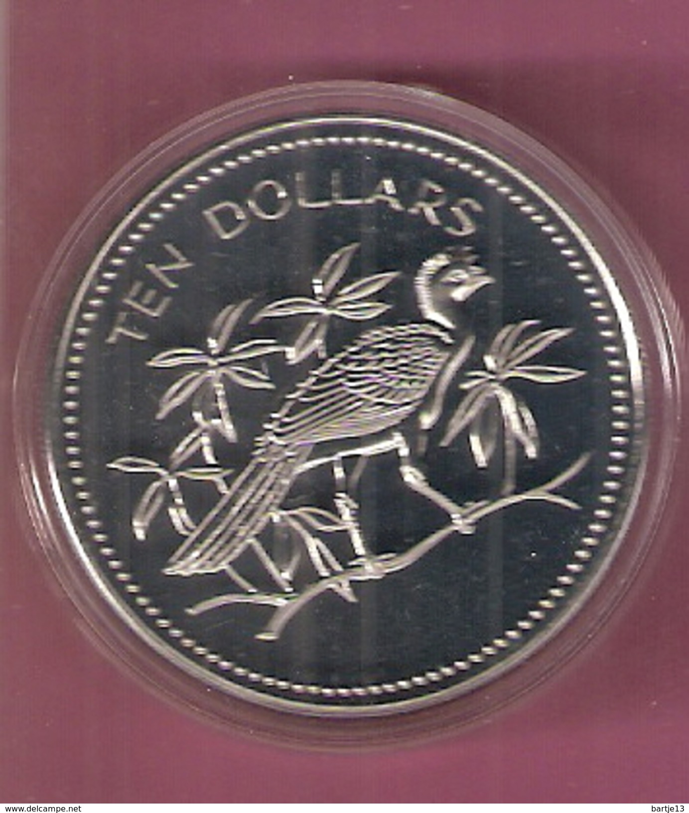 BELIZE 10 DOLLARS 1975 FDC BIRD (SCRATCHES ONLY ON CAPSEL) - Belize