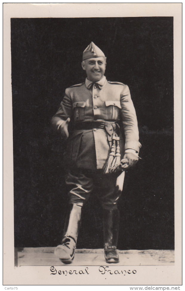 Histoire - Espagne - Carte-Photo - Général Franco - Espana - Historia