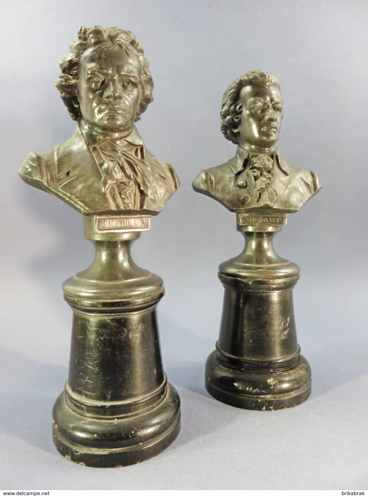 ° STATUES BEETHOVEN & MOZART + Musique Musicien Classique Sculpture - Autres & Non Classés