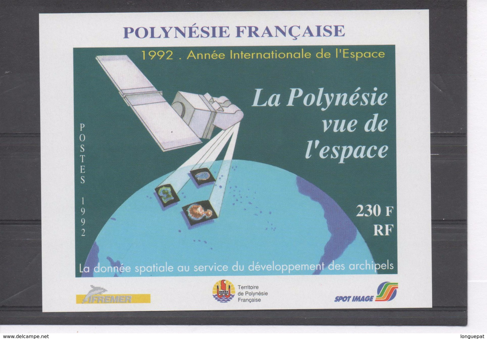POLYNESIE Frse - "Espace - La Polynésie Vue De L'espace - Année Internationale De L'Espace - Satellite, îles De La Polyn - Blocchi & Foglietti