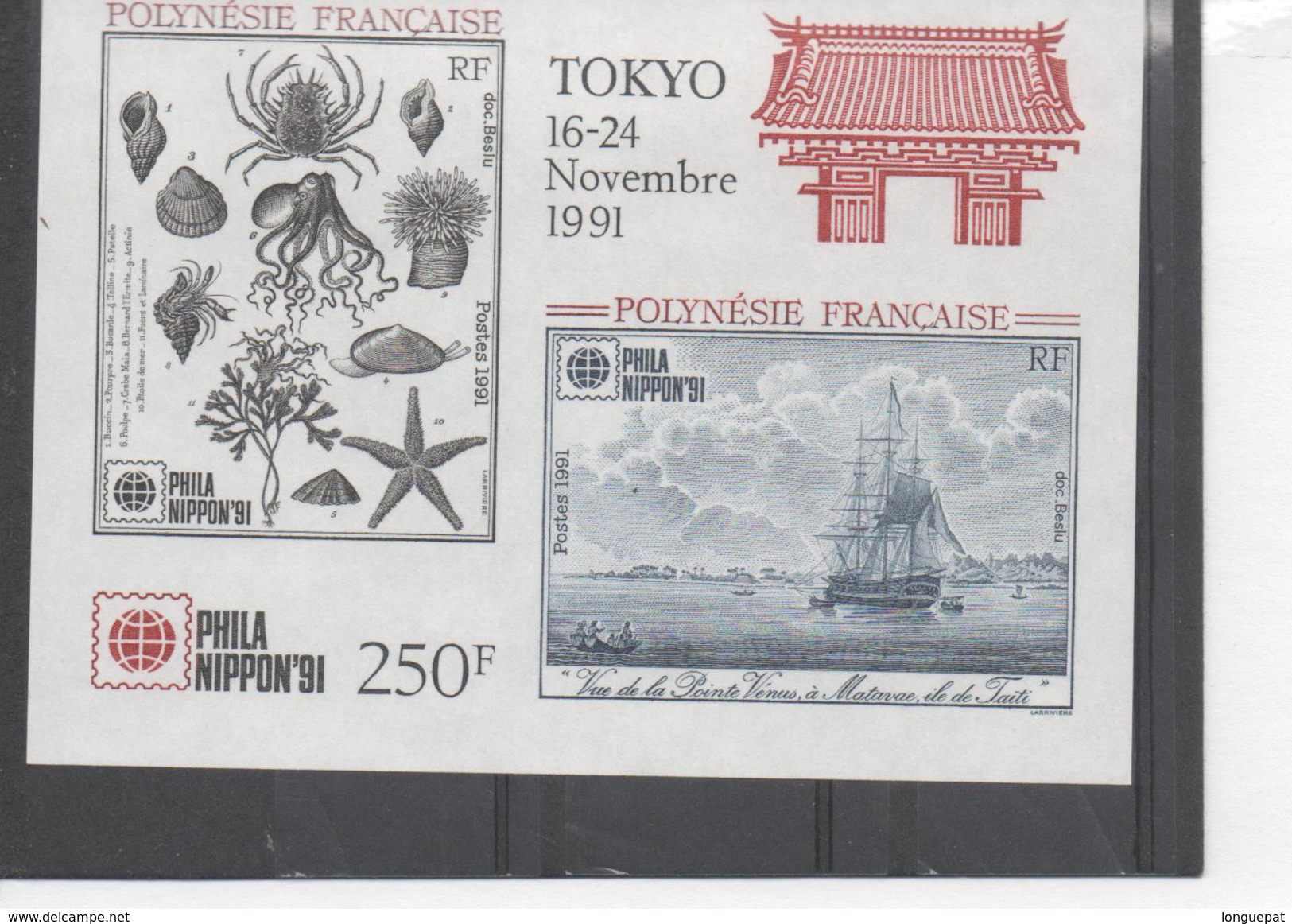 POLYNESIE Frse - "Philanippon 91" Exposition Philatélique Internationale à Tokyo - - Blocs-feuillets