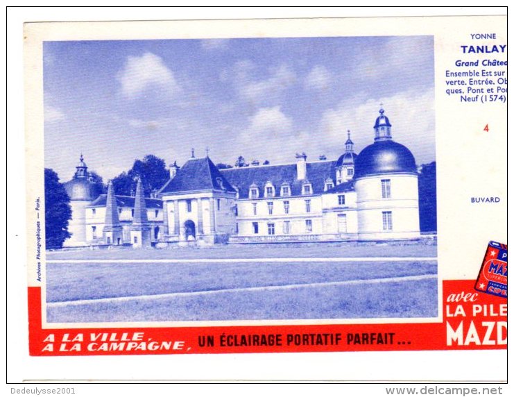 Nov16 78041  Buvard Pile Mazda  Chateau De Tanlay - Piles