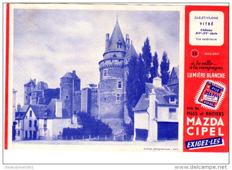 Nov16 78032   Buvard Pile Mazda  Chateau Vitré - Piles