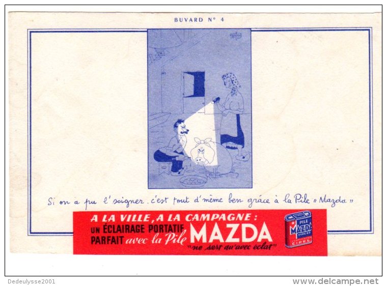 Nov16 78023   Buvard Pile Mazda   N° 4 - Piles