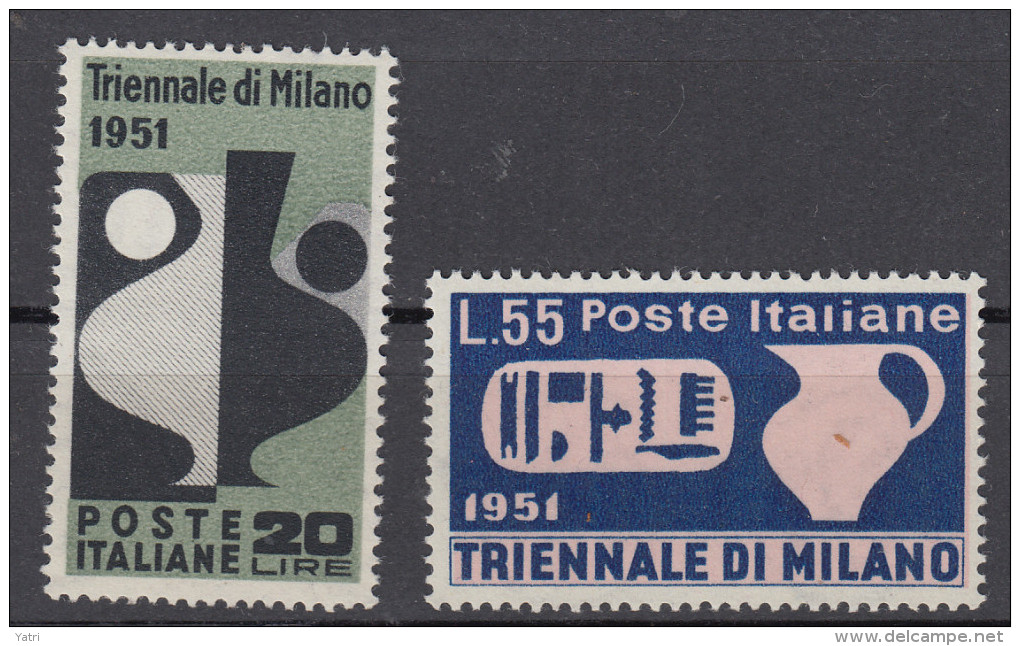 Italia - 1951 - Triennale Di Milano ** 55 Lire Filigrana ND - 1946-60: Nuovi