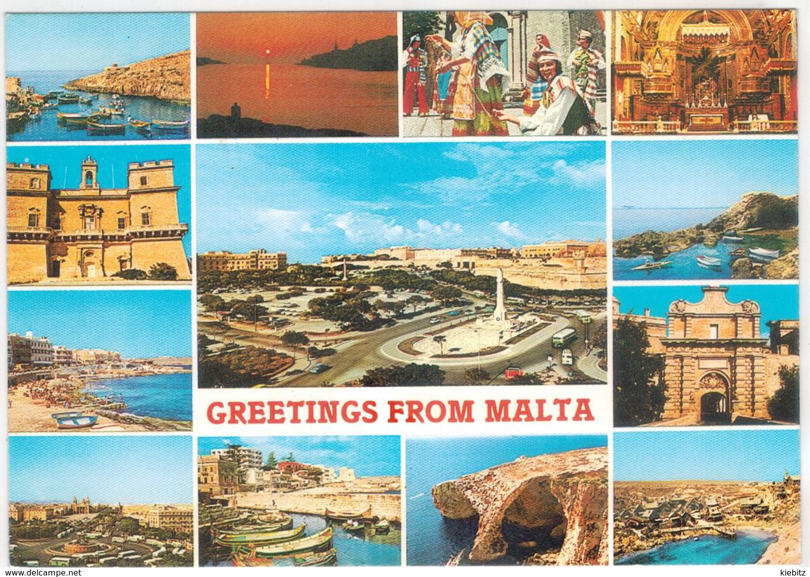 Malta - 13 Ansichten  Gelaufen 1991 - Malta