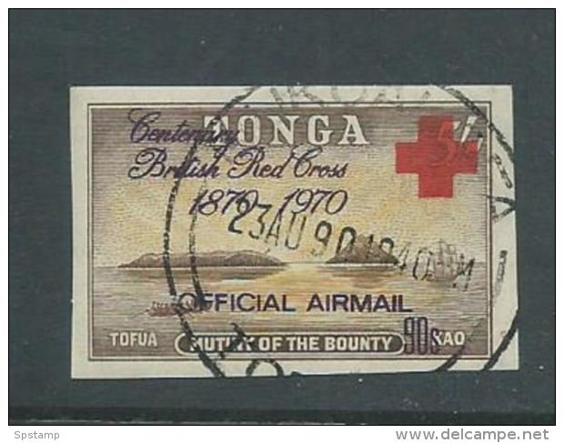 Tonga 1970 Red Cross 90s Official Airmail FU - Tonga (...-1970)