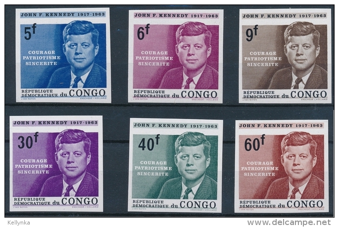 République Du Congo - 567/572 - Kennedy - Non Dentelé - Ongetand - Imperforated - 1964 - MNH - Neufs