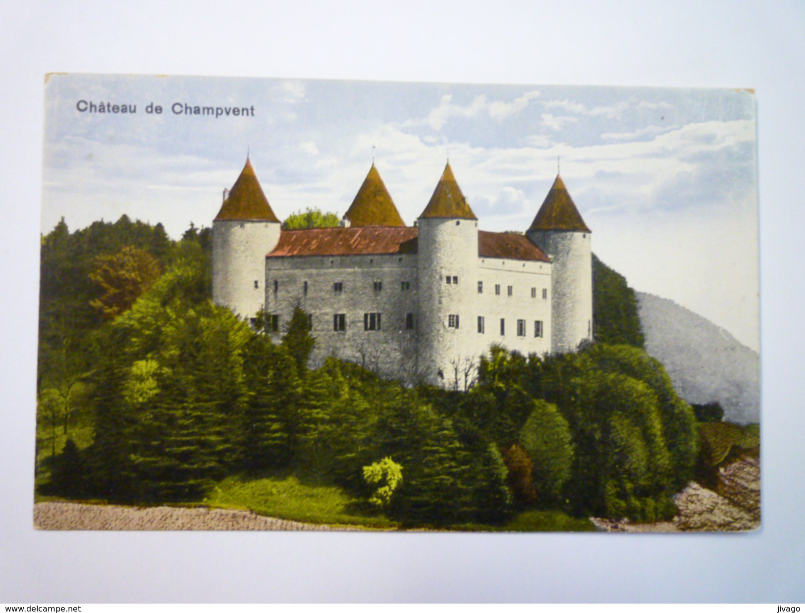 CHÂTEAU  De  CHAMPVENT  :  Carte Couleur  - Champvent 